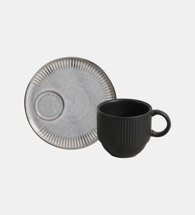 Linhas Stackable Tea Cup Saucer Set