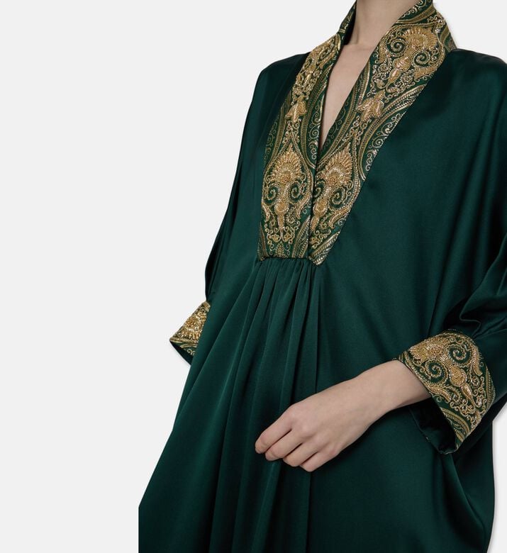 BARG Paisley Embroidered Abaya, Model View