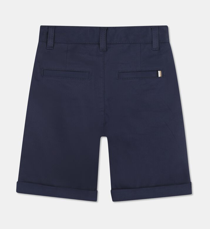 Boss Stretch Cotton Chino Shorts, Navy, 14y, Packshot View