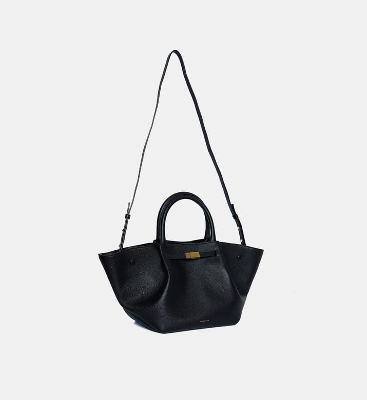 Demellier City-inspired Leather Bag, Black, Packshot View Demellier City-inspired Leather Bag, Black, Packshot View