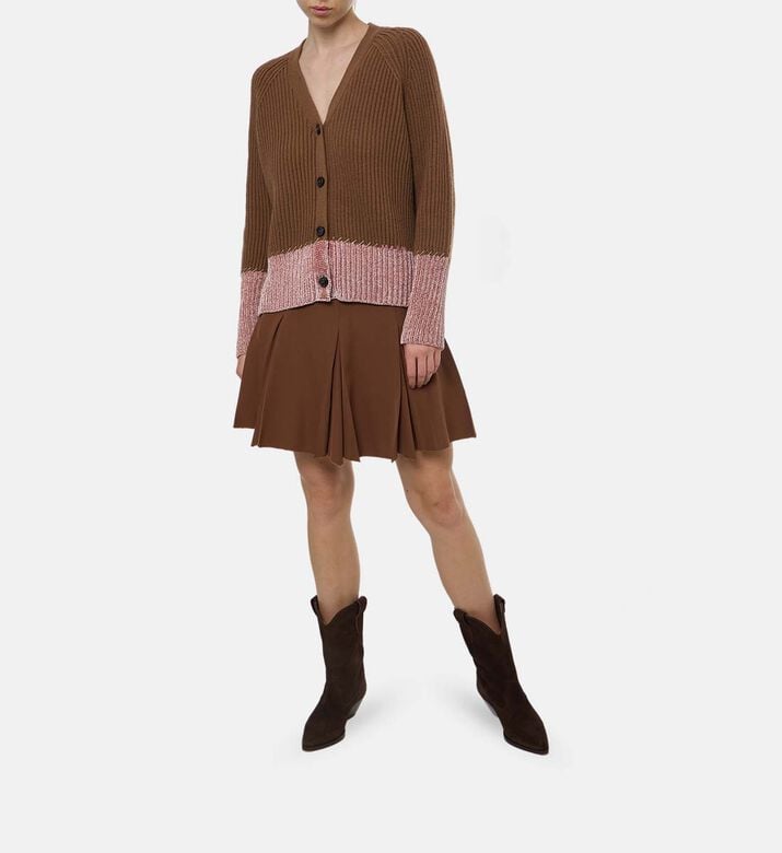 Marni Two-tone Color-block Cardigan, Model View Marni Two-tone Color-block Cardigan, Model View