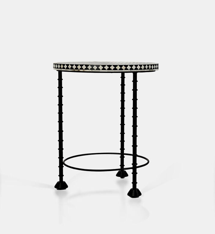 Home Deco and More Chess Iron Side Table, Packshot View Home Deco and More Chess Iron Side Table, Packshot View