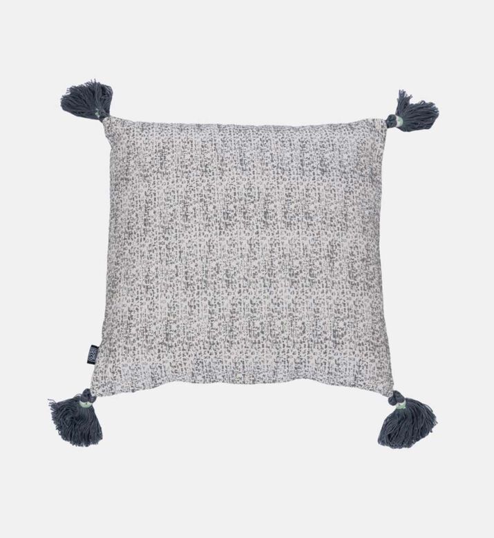 Home Deco and More Tag Jacquard Tassel Cover Filled And Vaccumed Cushion, Packshot View