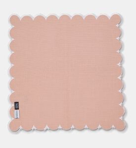 Home Deco and More Adelina Scalloped Design Napkin, Pink, Packshot View