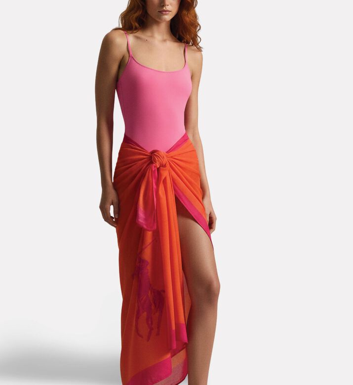 Polo by Ralph Lauren Coverup Bottoms, Orange, Model View