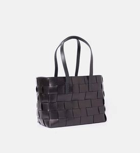 Dragon Diffusion Japan Handwoven Leather Tote Bag, Black, Packshot View