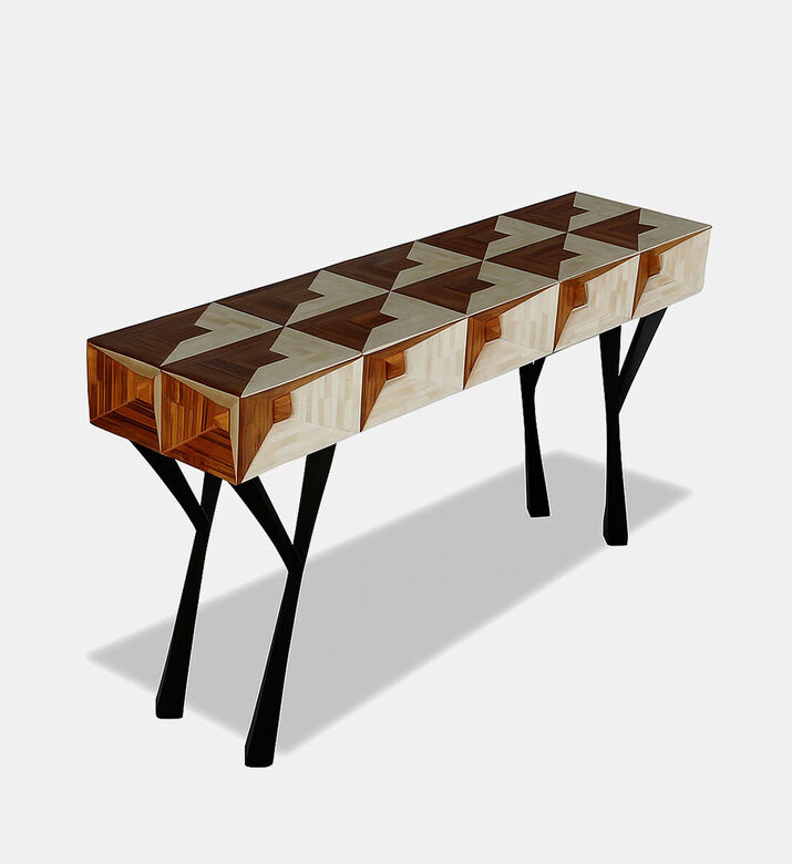 Home Deco and More Pyramid Console Table, Packshot View Home Deco and More Pyramid Console Table, Packshot View