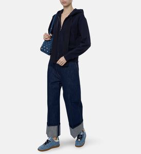 Patou Iconic Denim Folded Hems Pants, Model View