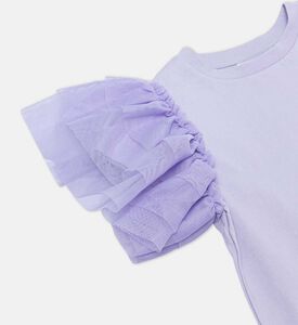 تيشيرت روبين تول بأكمام مكشكشة