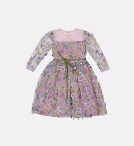 فستان تول مطرز