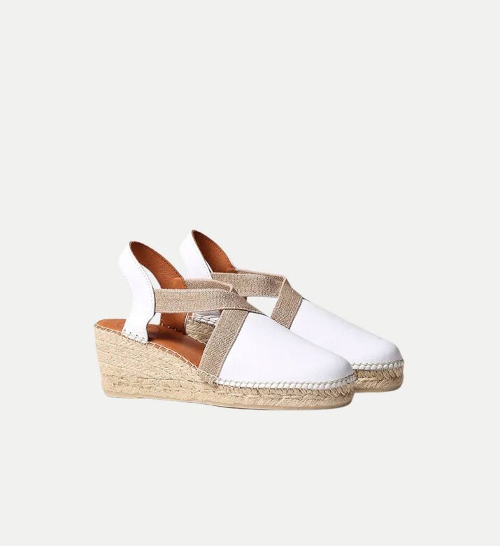 Tossa Metallic Leather Mid-wedge Closed-toe Espadrille