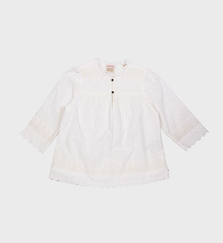 Girl Broderie Anglaise Top