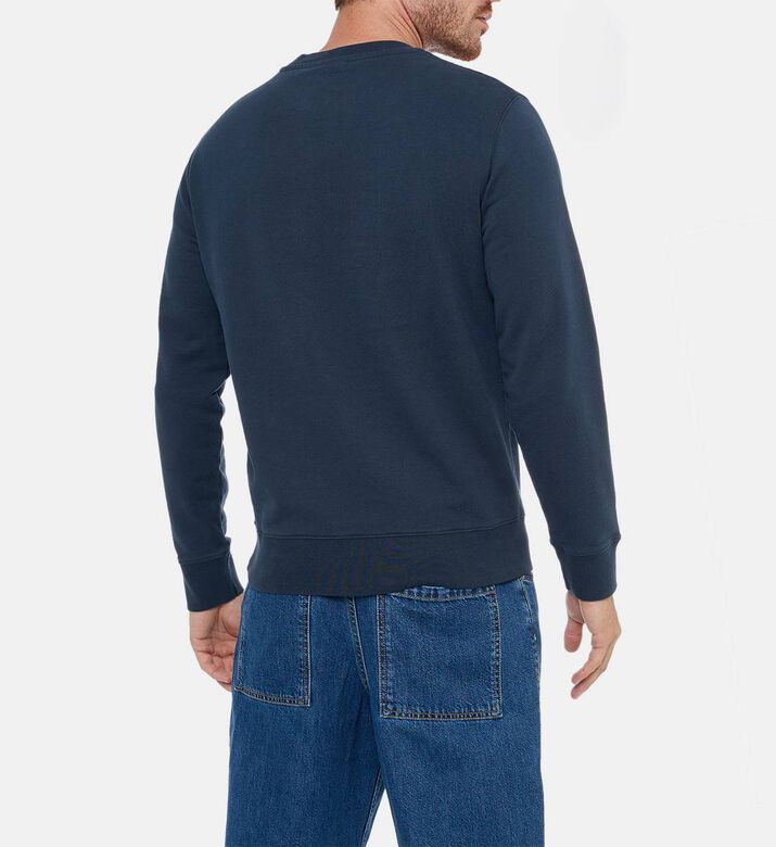 Maison Kitsune Fox-embroidery Regular-fit Sweatshirt, Navy, M, Model View