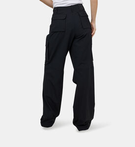 بنطال كارغو واسع الساقين بقصة ملائمة للجسم