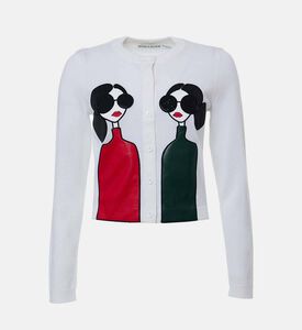 Alice and Olivia Button Closure Long-sleeve Cardigan, Packshot View