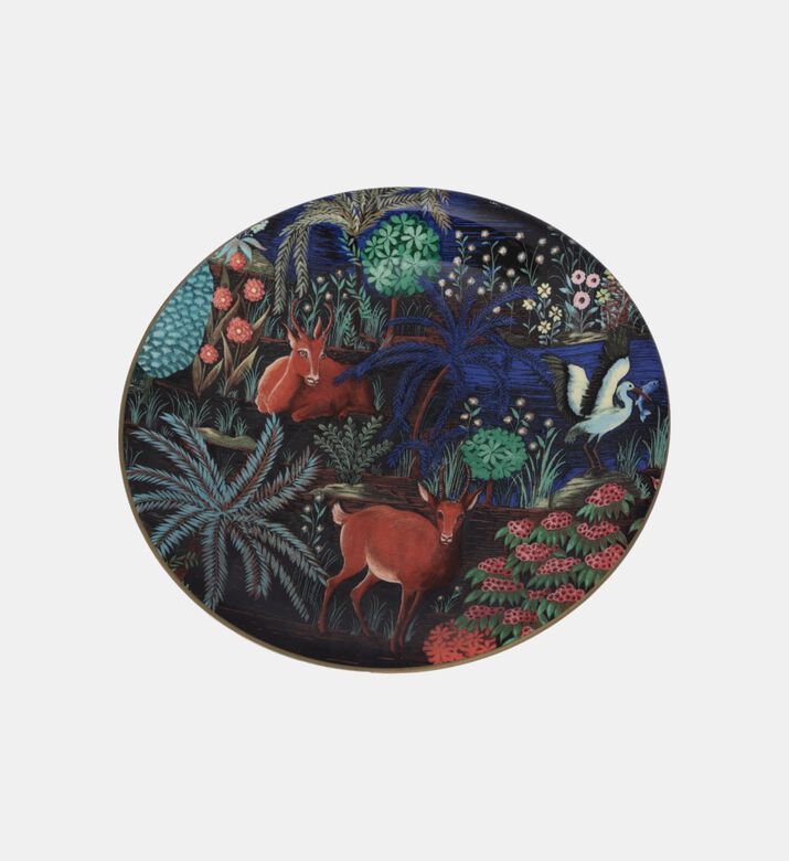 Porcelain Exotic Print Dessert Plate