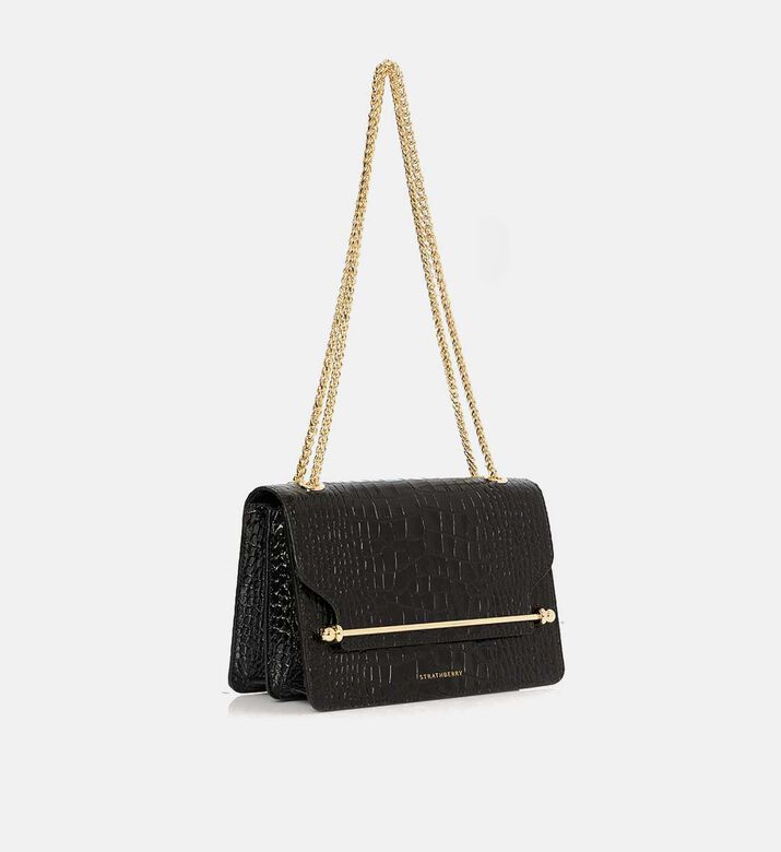 Strathberry Croc-embossed Leather Shoulder Bag, Packshot View