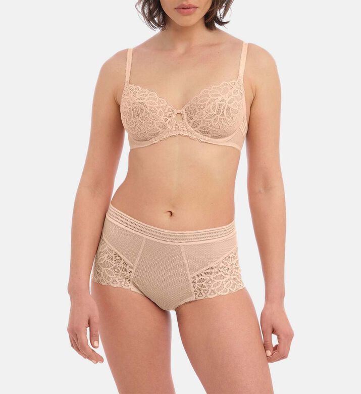 Wacoal Raffine Underwired Bra, Nude, 90, G, Model View