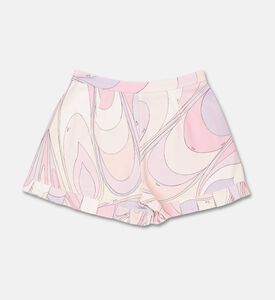 Emilio Pucci Pleated Ruffle Hem Abstract-print Shorts, Packshot View