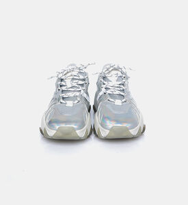 حذاء رياضي جلدي مع شبكة