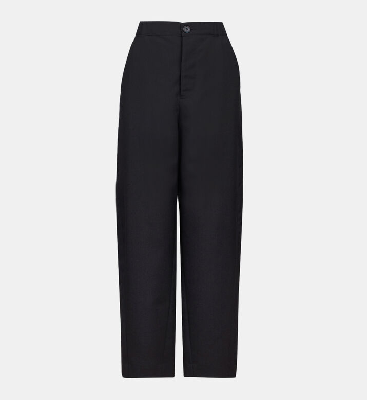 Logo-embroidered High-waist Pants