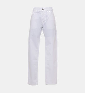 بنطال قطني عالي الخصر