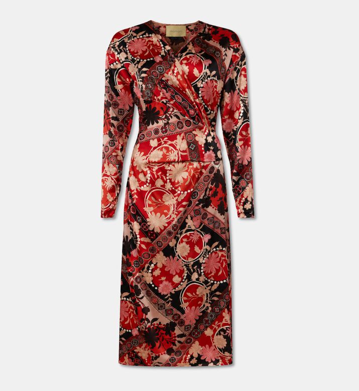 Momoni Printed Silk-blend Wrap Maxi Dress, Packshot View