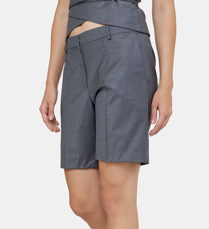 شورت برمودا بقصة ضيقة صوف