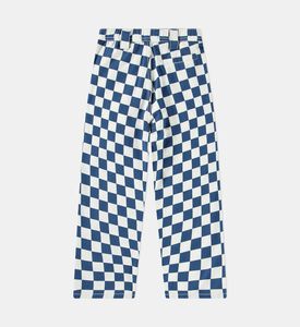 Ataru Blue Check Elastic Waist Pants