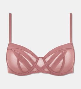 Chantelle Mesh Half-cup Underwire Bra, Light-pink, 90, D, Packshot View