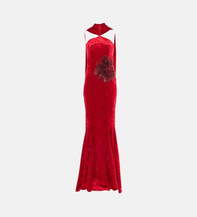 Velvet Mermaid Maxi Gown