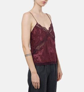 Zadig et Voltaire Lace-detail Sleeveless V-neck Top, Model View
