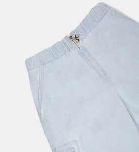 بنطال دينم كارجو برقعة لوغو