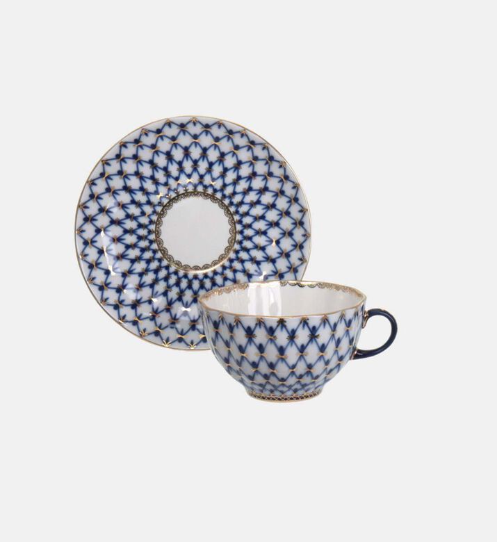 Cobalt Net Tulip Saucer Tea Cup Cobalt Net Tulip Saucer Tea Cup