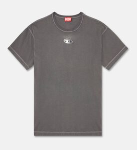 Diesel Minimal Logo Cotton Crewneck T-shirt, Dark-grey, L, Packshot View