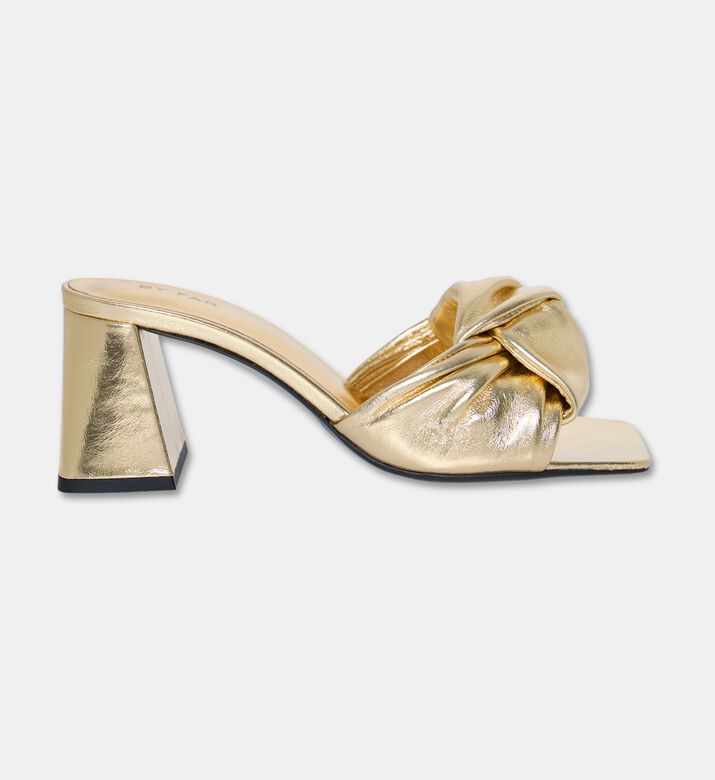 By Far Lamar Metallic Leather Sandals, Packshot View