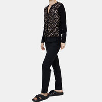 Dotted Button-down Cardigan