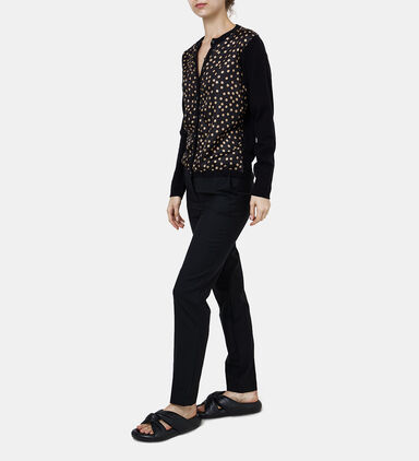 Dotted Button-down Cardigan