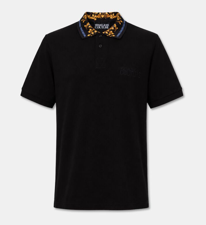 Versace Jeans Couture Baroque Collar Polo Shirt, Packshot View