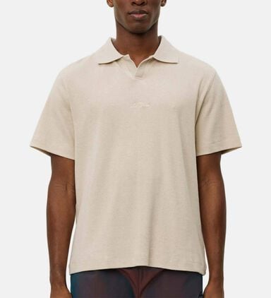 Miguel Fleck Rib Short-sleeve Polo Shirt