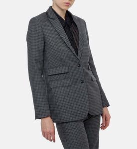The Kooples Checkered Structured Blazer, Model View