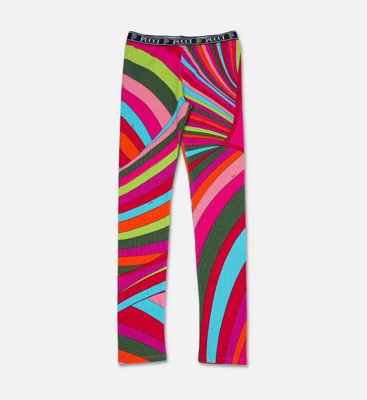 Emilio Pucci Logo-waistband Printed Leggings, Packshot View