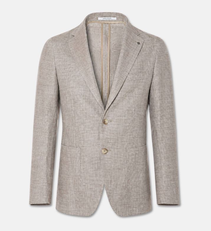 Tagliatore Single-breasted Tailored Blazer, Taupe, 54, Packshot View