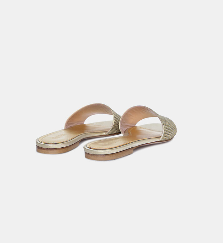 قبقاب مسطح مزين بالكريستال من Cassis