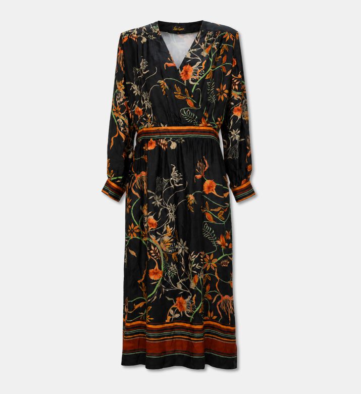 Luisa Spagnoli Floral-print V-neck Maxi Dress, Packshot View