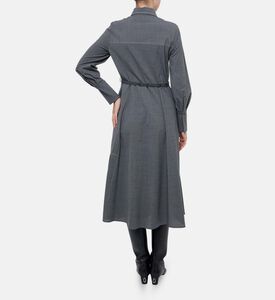 Beatrice B Button Closure Long-sleeve Dress, Model View