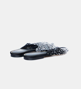 Crystals Open-toe Flat Heels