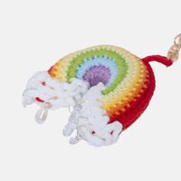 Crochet Rainbow Key Chain