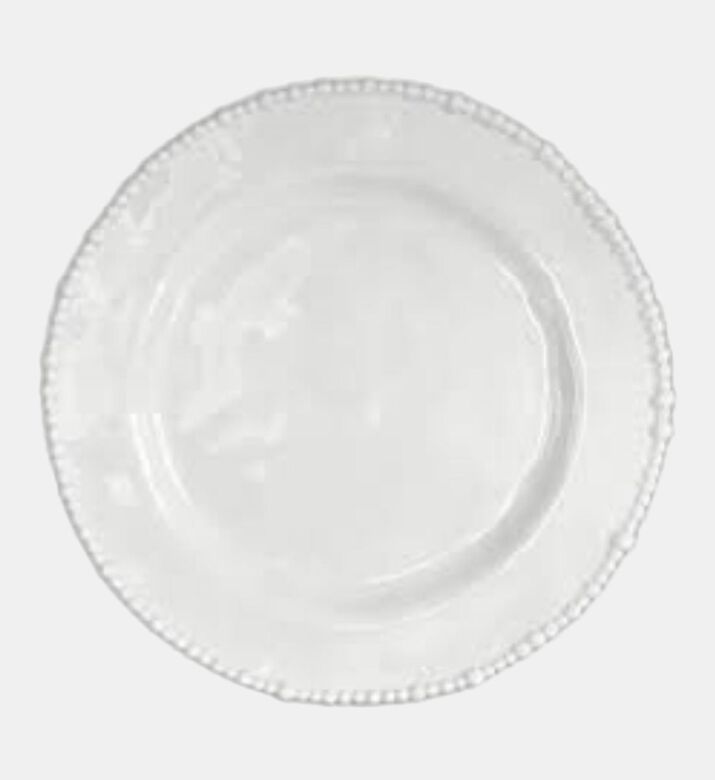 Pearl Embellished Dinner Plate - 23 Cm
