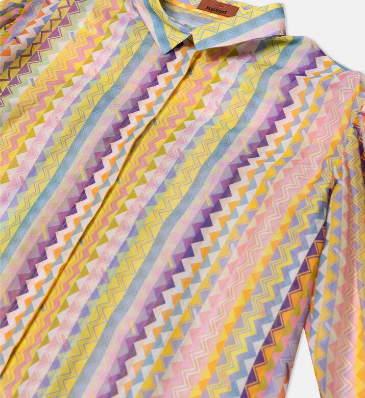 فستان قطن بطبعة مخططة